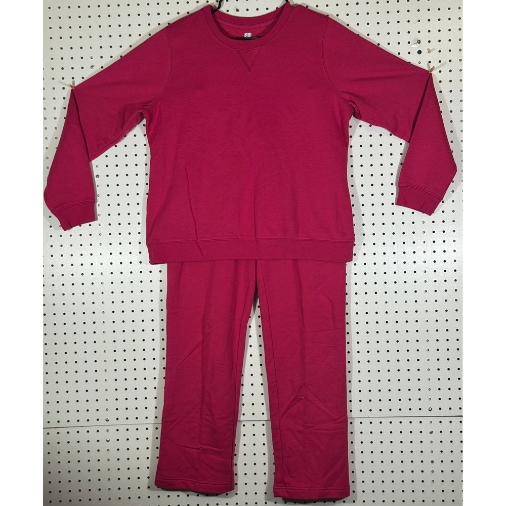 SB Active Womens Tracksuit Set Magenta Pink Sweatshirt Sweatpants Large 81107